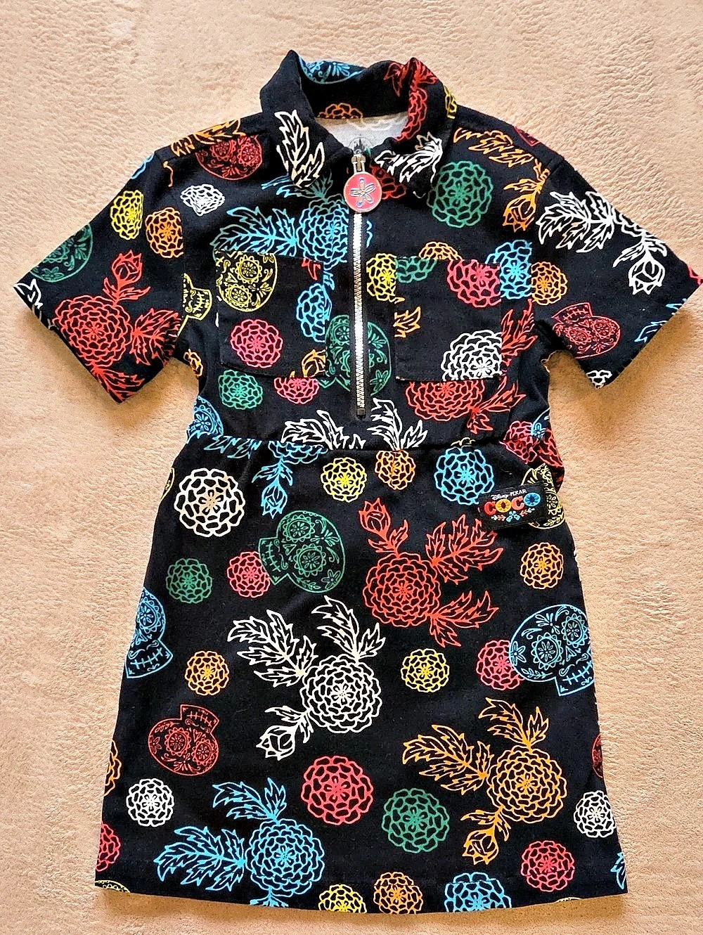 Disney Pixar Coco Floral Dress Girls 2T Like New